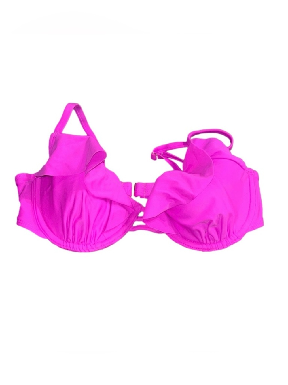 xhilaration Vibrant Pink wired strappy adjustable bikini top small